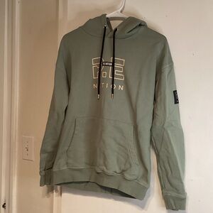 P.E Nation Olive Hoodie with Gold Accents xsmall